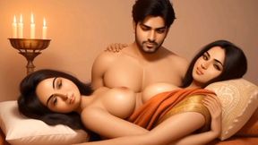 Step Brother enjoys threesome Rough Sex with two hot Step sisters in Family