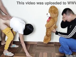 My boyfriend arrived from abroad and discovered me with the neighbour.