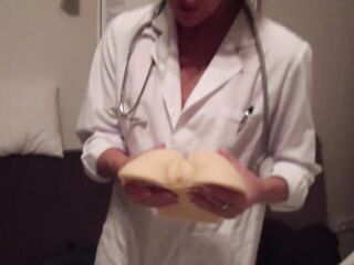 Mrs. Doctor exams a shy chap for her students - part 1