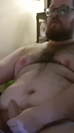 Chubby Guy Masturbates When He's Home Alone