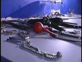 Kinky redhaired slut in bondage gets nipples teased
