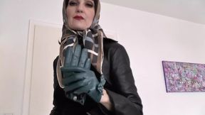 POV: Intense Petrol Leather Gloves Sniffing, Cumming on Gloves and Licking Clean