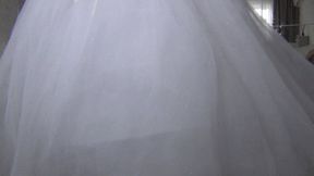 Red panties under the bride's dress dd