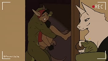 Furry caught guy fucking