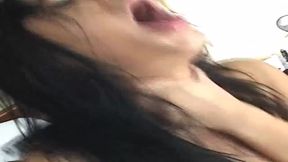 Skinny Brunette Stretched Wide in Sloppy Anal Pounding