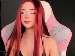 Hot redhead babe Jayden Cole masturbation