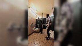 Caught Public Restroom and Sloppy Seconds with Wife