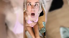 Gorgeous Blonde MILF Rides Huge Dildo with her Ass