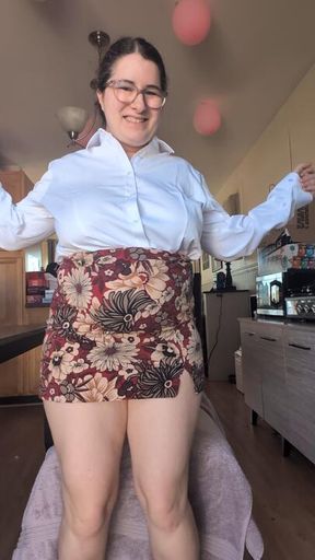 Slutty secretary, stripping off my clothes, dildo fucking multiple views, dildo riding and creaming while moaning for you