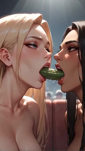 Cucumber Crush: Subway Lesbian Seduction