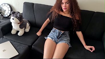 My stepsister thought she was home alone... I caught her masturbating!