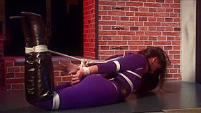 Lorena Hogtied Ball Gagged In Boots