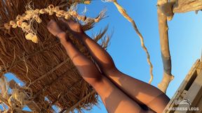 Nylon Feet and Big Ass Tease You on a Deserted Seashore to the Sounds of the Sea Breeze