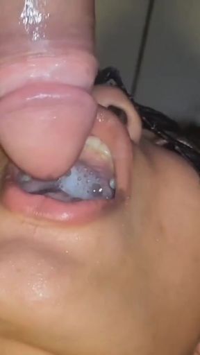 Iconic moment from &quot;Pissing and cumming in my piss slave&#039;s deep throat&quot;