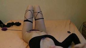 Beautiful and slim brunette in sick sexy outfit on the webcam
