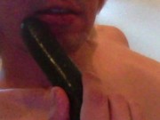 Cucumber Quarantine in my Big Ass Boy Pussy