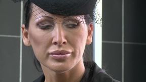 MILF with Big Fake Boobs Gets Cum in Mouth and Glass of Soda After Being Good Fuck Wife