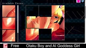 Otaku Boy and AI Goddess Girl
