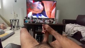 Witnessing porno and jerking with a blunt and . No edits.