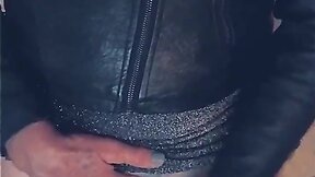 Dakota: leather, lace...cum on my face
