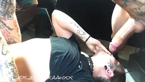 Dominating upside down Deepthroat slut fuck