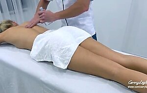 In-home massage therapist fucked naughty teen hard / unexpected sex / amateur couple