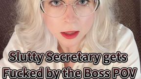 Slutty Secretary gets Fucked by the Boss POV