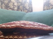young chub cumming on the couch