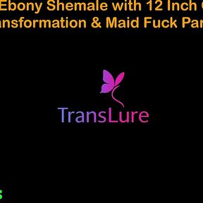English Audio Sex Story Rich Ebony Shemale with 12 Inch Cock - Transformation &amp; Maid Fuck - Part 4