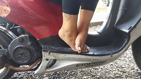 Scratching his feet for too much food (3)