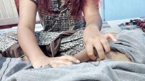 Mallu Girl Doing Hand Job and Penis Massage to Husband's Friend