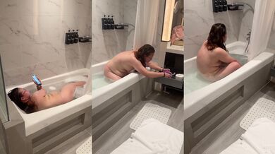 全裸港女在酒店浸浴