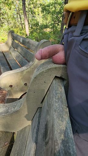 public piss with huge mushroom tipped thick cock   Clip 1