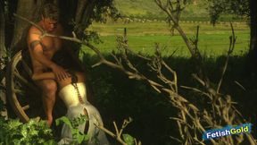 Petite Asian brunette pounded hard by massive guy outdoors