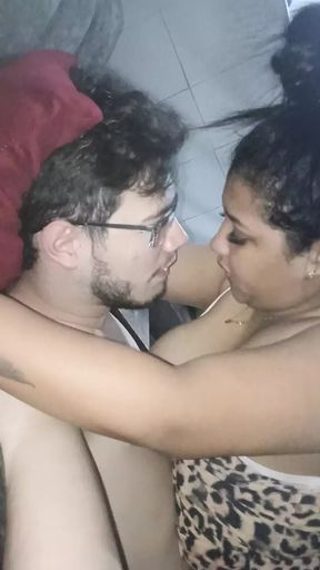 18 year old brunette big saggy tits from New York United States fucking her stepbrother&#039;s big dick
