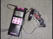 Estim e-stim cum load milking with chastity cage
