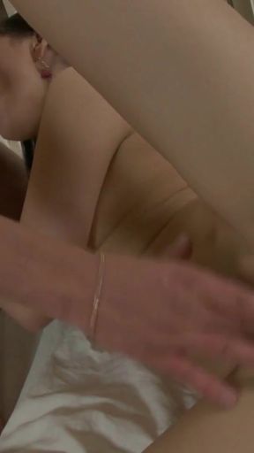 Why read a porn magazine when he can nail the brunette babe with small titis   Clip 1