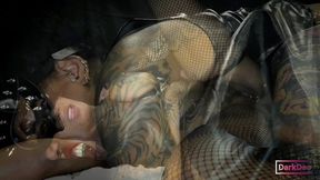 the kinky slut queen  dark dea  fucked and cum shower by her pig