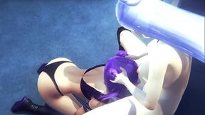 LOL KDA Hentai - Evelynn Futa fucks Kaisa'_s ass and blowjob - Japanese Asian Manga Anime Game Porn