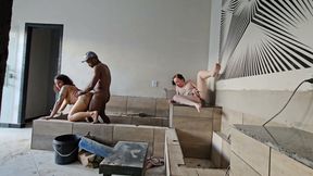 The Construction Worker Was Very Pleased When He Received a Visit From His Bosses at the Construction Site.