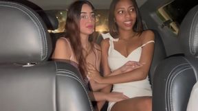 Taxi Driver - My Stepsister Makes Me Horny In A Taxi And I Fuck Her When The Driver Gets Out To Fill Up The Tank