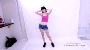Sexy Brunette gets big cock deep inside creamy cunt at Audition