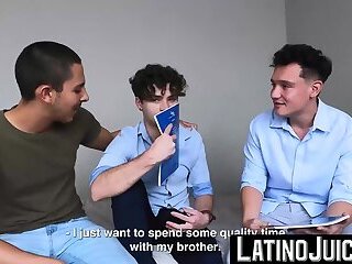 Naught latino Enrique Mudu and Joe Dave spends horny threesome with me