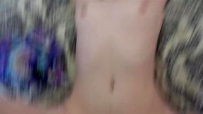 Brunette Kitty Cam sucks cock POV and stroked dick putting in an oral show