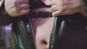 just got this new leather jacket goth mode