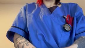 Surrender to Nurse Ruby's Authority with a Prostate Exam & Pegging