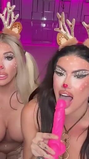 Horny Girls with Dildos JOI