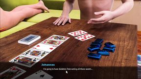 Fat, juicy, blowout tits swaller'd deep in strip poker shenanigans