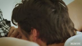 Seductive blonde babe with small tits, Kenna James likes to have casual sex with her ex