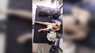 man lying in his bed